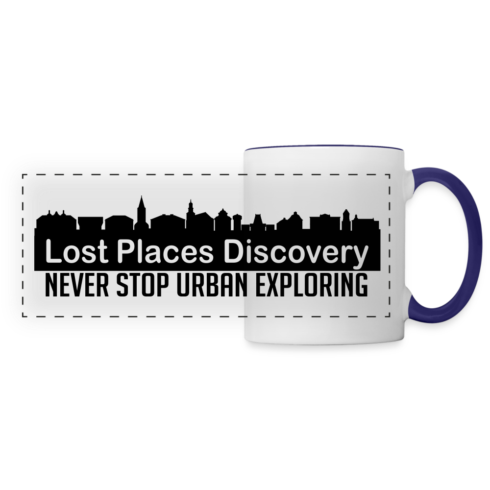 Panoramatasse "Lost Places Discovery" - Weiß/Kobaltblau