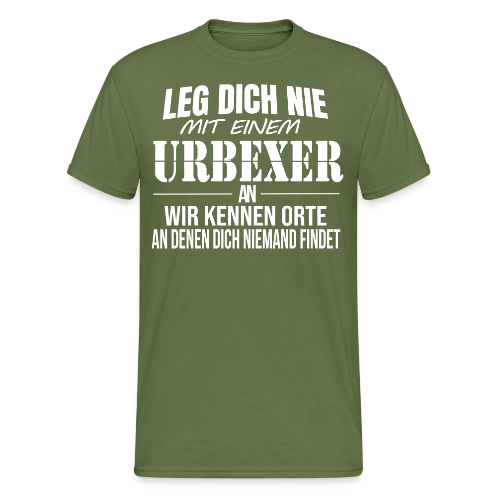 T-Shirt "Leg Dich nie mit einem Urbexer an" - Militärgrün
