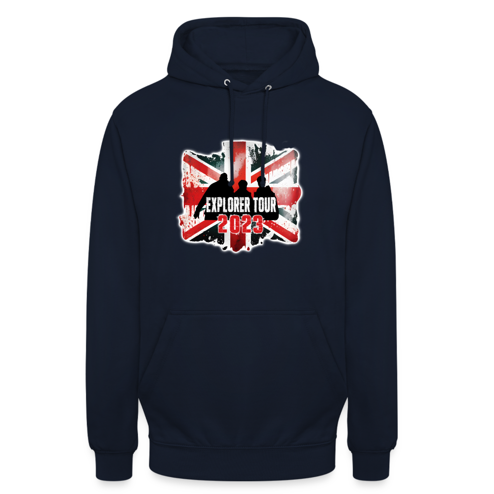 Hoodie "EXPLORER TOUR 2023" Lost Place England - Navy